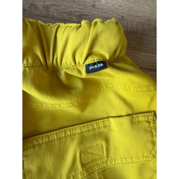 prAna Stretch Zion Elastic Waist Cargo Yellow Pants Belted Jogger Gorpcore - Picture 4 of 9